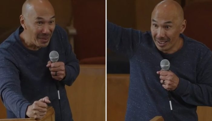 Francis Chan pregando na igreja. (Foto: Reprodução/Instagram/Francis Chan)