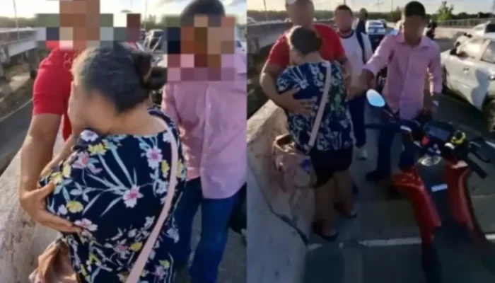 A mulher foi salva por um grupo de pessoas em Pernambuco. (Foto: Reprodução/Instagram/Ruberty W...