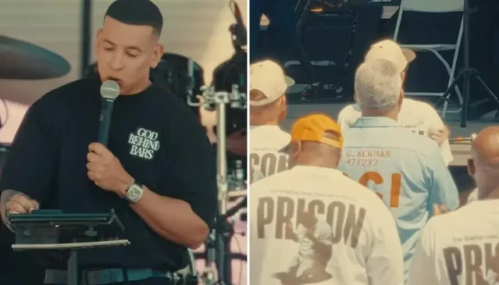 Daddy Yankee pregando na prisão. (Foto: Reprodução/Instagram/God Behind Bars)