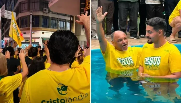 A ação evangelística em SP. (Foto: Reprodução/Instagram/Missões Nacionais)