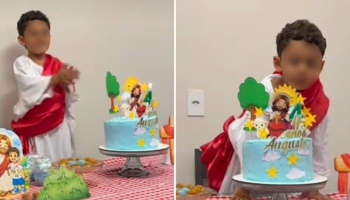 Augusto durante a festa. (Foto: Reprodução/Instagram/Rita Luz Freitas)