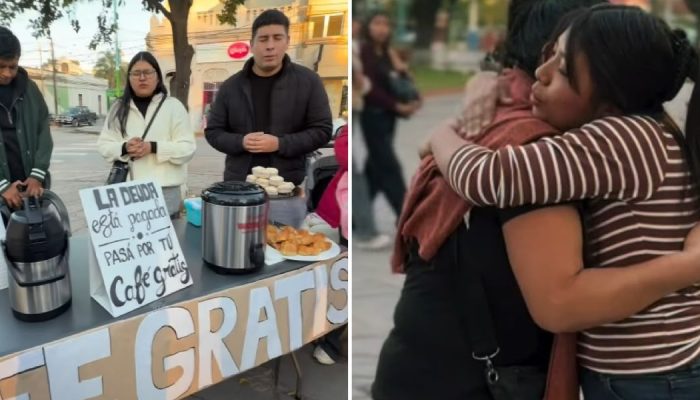 A ação evangelística nas ruas. (Foto: Reprodução/Instagram/Vida Joven)